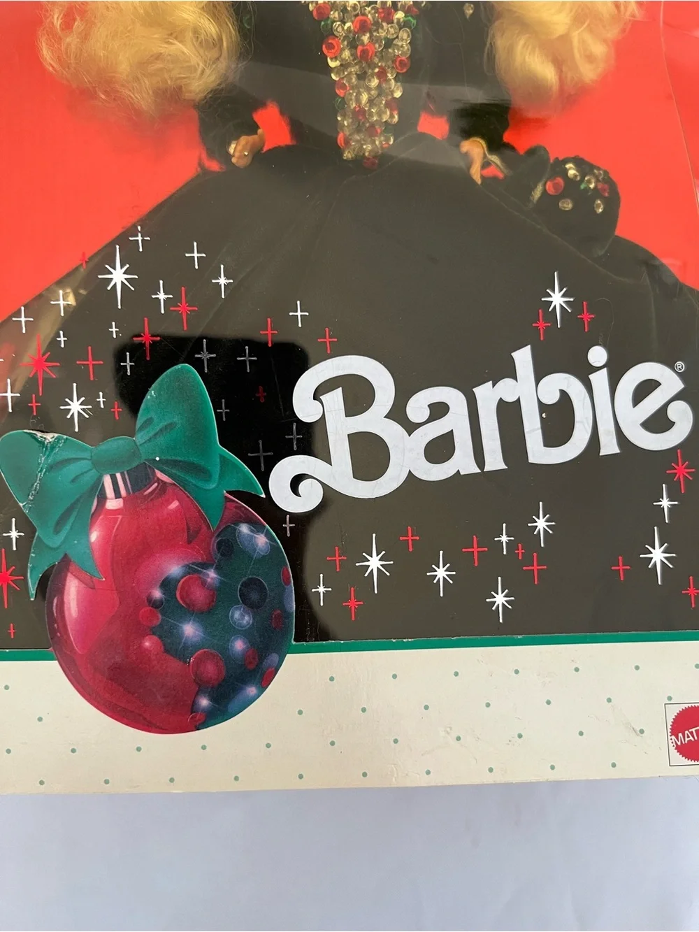 Vintage 1991 Happy Holidays Barbie Special Edition - Black & Red Holiday Gown